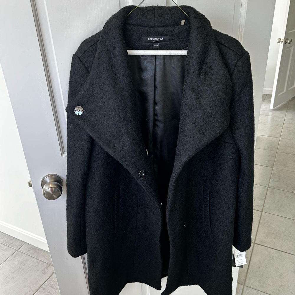 Kenneth Cole Woman xl winter coat, wool, black, similar peacoat jacket